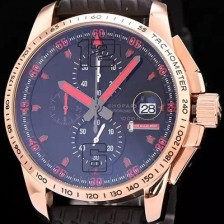 레플리카 [쇼파드] 남성용 클레식 레이싱 밀레 밀레밀리아 1000 모델 크로노그래프 18k 로즈골드 블랙 다이얼 일본산 쿼츠 무브먼 CHO0450  