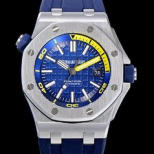 레플리카 [오데마피게] 남성용 옐로 세라믹 다이버!!로얄오크 오프쇼어15710ST.OO.A038CA.01 옐로 와플 다이얼 오토매틱 무브먼트 AUD12297  