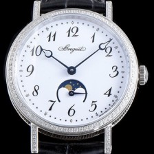 레플리카 [브레게] 남성용 클래식 문페이즈 다이아몬드 화이트다이얼 BRG4201  