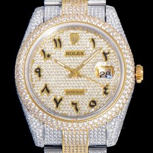 레플리카 [로렉스]남성용  고퀄리티 데이저스트 41미리 금장시계 보석/큐빅세팅 투톤콤비 18K로즈골드 오토매틱 ROL40527  