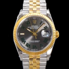 레플리카 [로렉스] 남성용 904L스틸!! 2023신형 데이져스트 36mm II m126233-0015 !! 18K 옐로골드 그레이다이얼 브레이슬릿 신형 Cal.3235 오토매틱 무브먼트 ROL29324  