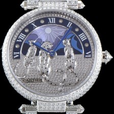 레플리카 [까르띠에] 남성용 레브 드 팬더 워치!! HPI00931 매뉴팩처 다이얼 브릴리언트 컷 다이아몬드 스위스 쿼츠 무브먼 CAR4043  