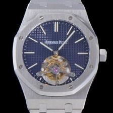 레플리카 [오데마피게] 남성용 로얄오크 Calibre 2924 투어빌론/수동기계식 41미리 블루다이얼 AUD74537  