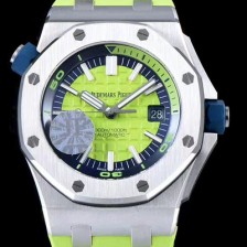 레플리카 [오데마피게] 남성용 그린 세라믹 다이버!!로얄오크 오프쇼어15710ST.OO.A038CA.01 그린 와플 다이얼 오토매틱 무브먼트 AUD4450  