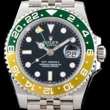 레플리카 [로렉스] 남성용 업그레이드 모델!! 지엠티 마스터II m126710 듀얼 타임 그린/옐로우 투톤 24시간 회전 베젤 블랙 다이얼 5선 쥬빌리 브레이슬릿 오토매틱 무브먼트 ROL0501  