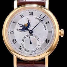 레플리카 [브레게] 남성용 클레식 워치 18k 옐로골드 케이스 문페이즈 화이트 텍스쳐 다이얼 오토매틱 무브먼트 BRG4215  