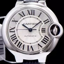 레플리카 [까르띠에] 남성용 신형 UP!!발롱블루 드 까르띠에 W6900556 33-36mm 사이즈 화이트 실버 썬더스트 다이얼 오토매틱 무브먼트 CAR0030  