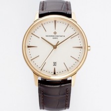 레플리카 [바쉐론콘스탄틴] 남성용 패트리모니 85180/000R-9248 셀프 와인딩 드레스 워치!! 18K 로즈골드 케이스 화이트 다이얼 오토매틱 무브먼트 VAC0215  