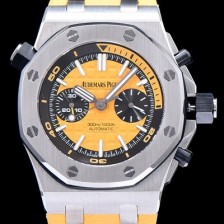 레플리카 [오데마피게] 남성용 로얄오크 오프쇼어 크로노그래프 옐로 다이얼 오토매틱 무브먼트 AUD0454  