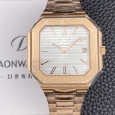 레플리카 [파텝필립] 남성용 큐비투스 데이트 Ref.5821 18K 로즈골드 45mm 오토매틱 Cal.26-330 SC 타입 화이트 다이얼 pat2258  