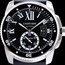 레플리카 [까르띠에] 남성용 칼리브 드 까르띠에 다이버 블랙 다이얼 오토매틱 무브먼트 CAR0121  