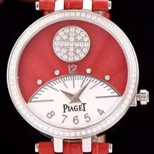 레플리카 [피아제] 여성용 워치 레드&화이트 텍스쳐다이얼 최상급 쥬얼 다이아몬드 베젤 스위스 쿼츠 무브먼트 PIA4212  