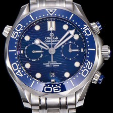 레플리카 [오메가]남성용 씨마스터 다이버 300M 마스터 크로노그래프 44mm 블루다이얼 OMG56352  