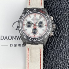 레플리카 [로렉스]남성용 데이토나 DIW 포지드카본 커스텀 40미리 크로노그래프 오토매틱 Cal.4130 무브먼트 화이트 다이얼 rol5653  