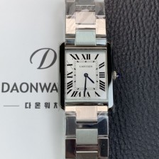 레플리카 [까르띠에] 남여공용 탱크 W5200014 로마인덱스 화이트 다이얼 쿼츠 무브먼트 CAR0503  