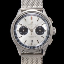 레플리카 [브라이틀링] 남성용 프리미에르 AB0118221G1P2 크로노그래프 7750 타입 오토매틱 42mm 메쉬밴드 화이트 다이얼 bre6012  