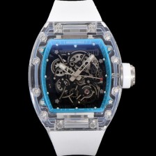 레플리카 [리차드밀러] 남성용 RM055 수동/기계식 무브먼트 50mm 우레탄줄 스캘래톤 블랙 다이얼 ric0228  