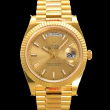 레플리카 [로렉스] 남성용 데이데이트 m228238-0003 18K 옐로우골드 40mm 오토매틱 Cal.3255 타입 샴페인 다이얼 rol5299  