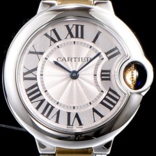 레플리카 [까르띠에] 남성용 발롱블루 드 까르띠에 W69008Z3 28-33-36mm 사이즈 18k 옐로골드 투톤 콤비 화이트 실버 썬더스트 다이얼 브레이슬릿 스위스 정품 쿼츠 무브먼트 CAR0020  