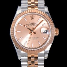 레플리카 [로렉스] 여성용 2021신상 데이져스트 오토매틱 ETA-2688 31mm 18K로즈골드 메탈줄 골드 다이얼 rol60491  