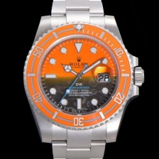 레플리카 [로렉스] 남성용 신형 케이스 업그레이드 러스털러스 스틸 재질 ! 40mm서브마리너 오토매틱 Cal.3135 오렌지 블랙 콜라보 다이얼 rol49207  