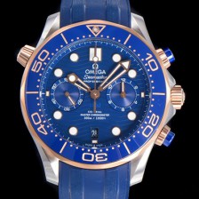 레플리카 [오메가] 남성용 씨마스터 디버 300M 코엑시얼 크로노그래프 P. 9900타입 44mm 러버우레탄밴드 블루다이얼   omg25160  