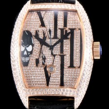 레플리카 [프랭크 뮬러] 남성용 인피니티 2267 QZ COL DRM 스컬 워치!! 풀 다이아셋팅 18k 로즈골드 오토매틱 무브먼트 FRA0400  