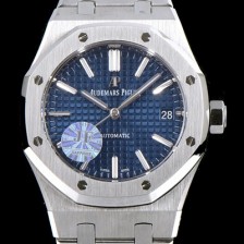 레플리카 [오데마피게] 남성용 하이엔드 로얄오크 15450ST.OO.1256ST.03 JF사 블루 와플 다이얼 오토매틱 무브먼트 AUD0215  