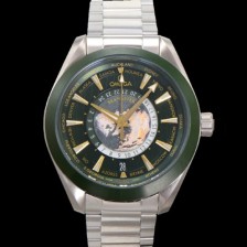 레플리카 [오메가] 남성용 씨마스터 220.30.43.22.10.001 아쿠아테라 150M GMT 월드타이머 43미리 오토매틱 Cal. 8938 타입 메탈줄 그린 다이얼 omg20241  