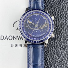 레플리카 [파텍필립] 남성용 그랜드 컴플리케이션 6104P 문페이즈 43mm 오토매틱 Cal.240 타입 블루 다이얼 pat2274  