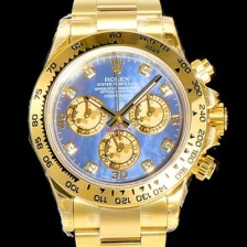 레플리카 [로렉스] 남성용 데이토나 코스모그래프 18K 옐루골드 40미리 오토매틱 4130 타입 블루다이얼 ROL79418  