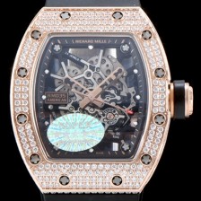 레플리카 [리차드밀레] 남성용 리차드밀 RM035 아메리카즈!! 1:1 수공 맞물림 형식의 쥬얼세팅 고급스러운 18K 로즈골드 스켈레톤 다이얼 오토매틱 무브먼트 RIC0454  