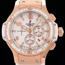 레플리카 [휴블렛] 여성용 빅뱅 에볼루션 쿼츠 다이아몬드 버젼 화이트다이얼 HUB4200  