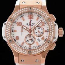 레플리카 [휴블렛] 여성용 빅뱅 에볼루션 쿼츠 다이아몬드 버젼 화이트다이얼 HUB4202  