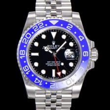 레플리카  [로렉스] 남성용 지엠티 마스터II 오토매틱 Cal.3186 타입 40mm 5선 쥬빌리 브레이슬릿 블랙다이얼 rol3192  