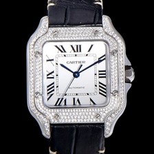 레플리카 [까르띠에] 남성용 산토스 더 까르띠에 WJSA0006 오토매틱 ETA2892-2 보석시계 35.1미리 화이트다이얼 CAR13942  