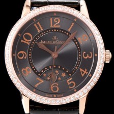 레플리카 [예거르꿀르뜨] 남성용 랑데부 나잇&데이 3442150 레이디 워치 18K 로즈골드 최상급 다이아몬드 세팅 베젤 문페이즈 그레이 다이얼 오토매틱 무브먼트 JAG0421  