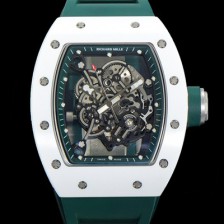 레플리카 [리차드밀레] 남성용 RM055 세라믹 제질 수동형 무브먼트 50미리 러버밴드 스켈레톤 다이얼 RIC73911  