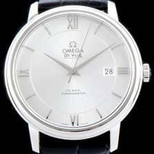 레플리카 [오메가] 남성용 드빌 424.13.40.20.02.001 프레스티지 코-액시얼 화이트 실버 다이얼 오토매틱 무브먼트 OMG0010  