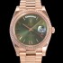 레플리카 [로렉스] 남성용 데이데이트 18K 로즈골드 3255 오토매틱 40미리 그린다이얼 3열 브레이슬릿 rol79261  
