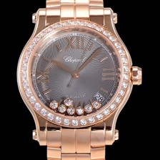 레플리카 [쇼파드] 여성용 해피 스포츠 36미리 오토매틱 ETA2892-2 18K 로즈골드 최상급 쥬얼셋팅 메탈시계 그레이다이얼 CHO73673  