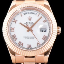 레플리카 [로렉스] 남성용 오이스터퍼페츄얼 데이데이트 로즈골드 화이트다이얼 오토매틱 무브먼트 ROL0004  