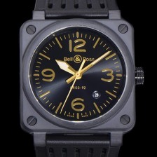 레플리카 [벨앤로즈] 남성용시계 BR03 오토매틱 미요타 9015타입 세라믹케이스 42mm 러버줄 블랙다이얼 bel8462  