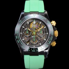 레플리카 [로렉스]남성용 데이토나 세라믹 베젤 40mm 크로노그래프 오토매틱 Cal.4130 무브먼트 스켈레톤 다이얼 rol5376  