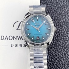 레플리카 [오메가] 남성용 씨마스터 220.10.38.20.03.005 아쿠아 테라 150M 마스터 38mm 크로노미터 오토매틱 Cal.8800타입 터쿼이즈 다이얼 omg0268  