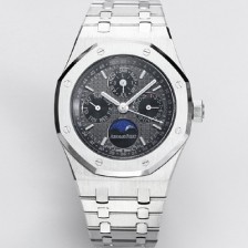 레플리카 [오데마피게] 남성용 로얄오크 26574 퍼페츄얼 캘린더 문페이즈 41mm 다크 그레이 다이얼 신형 5134 오토매틱 무브먼트 AUD4202  