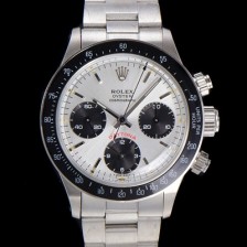 레플리카 [로렉스] 남성용 1965년 모델 클래식 코스모그래프 데이토나 Ref.6241 수동감기/기계식 37mm 스크류 다운 푸셔 메탈줄 화이트다이얼 rol1193  