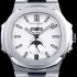 레플리카 [파텝필립] 남성용 파텍필립 신형 노틸러스 데이데이트 문페이즈 화이트 텍스쳐드 다이얼 기계식 자동형 무브먼트 PAT0130  