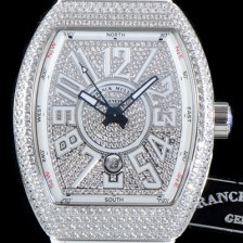 레플리카 [프랭크 뮬러] 남성용 마스터 컴플리케이션 V45 SC DT YACHTING 5N 뱅가드 요팅!! 일본산 최상급 퀄리티의 쥬얼셋팅 케이스 다이아몬드 풀 셋팅 다이얼 스위스 ETA 2824-A2오토매틱 FRA0410  