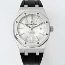 레플리카 [오데마피게] 남성용 15400ST.OO.1220ST.02 로얄오크 41mm 오토매틱 Cal.3120무브먼트 실버 와플 다이얼 aud6530  